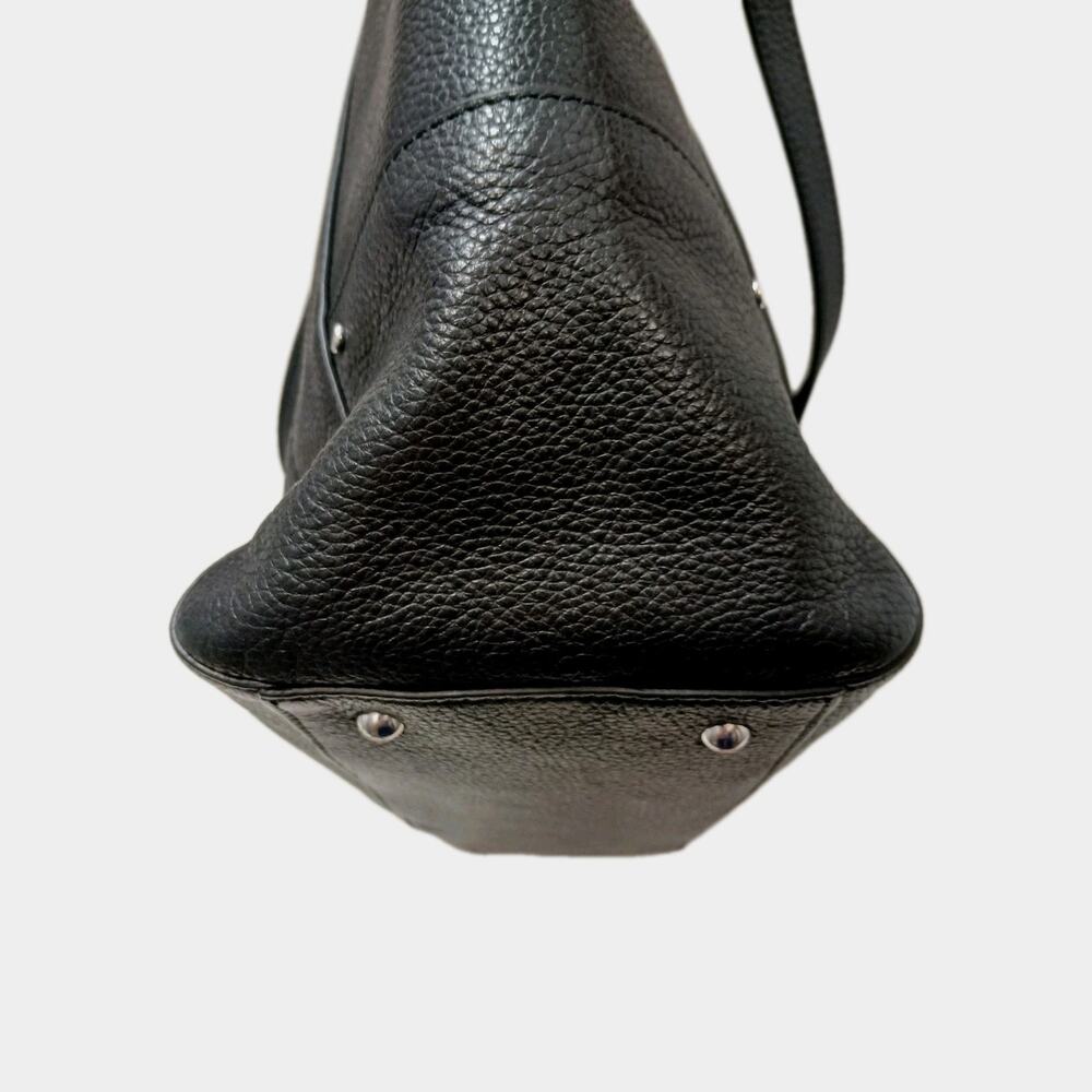 Lauren Ralph Lauren Est. 1967 Black Pebble Leather Lrg Tote Shoulder Slouch Bag - Picture 9 of 16